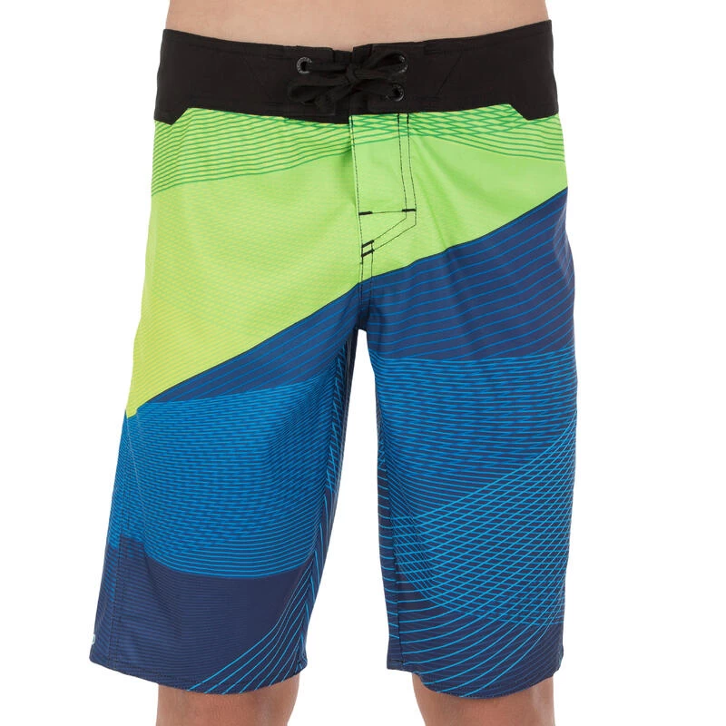 Tribord Boardshort Long Garçon Lafitenia Tension Vert – Image 2