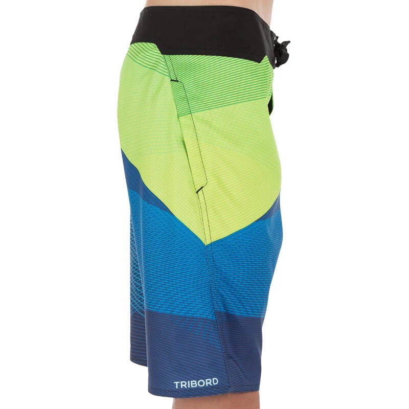 Tribord Boardshort Long Garçon Lafitenia Tension Vert – Image 3