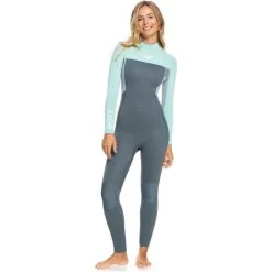 Roxy Combinaison De Surf Prologue 4/3mm GBS - Zip Au Dos Vert Femmes