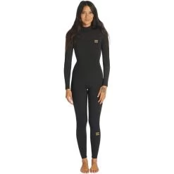 Billabong Combinaison De Surf Synergy 4/3mm- Zip Poitrine - Noir Femmes