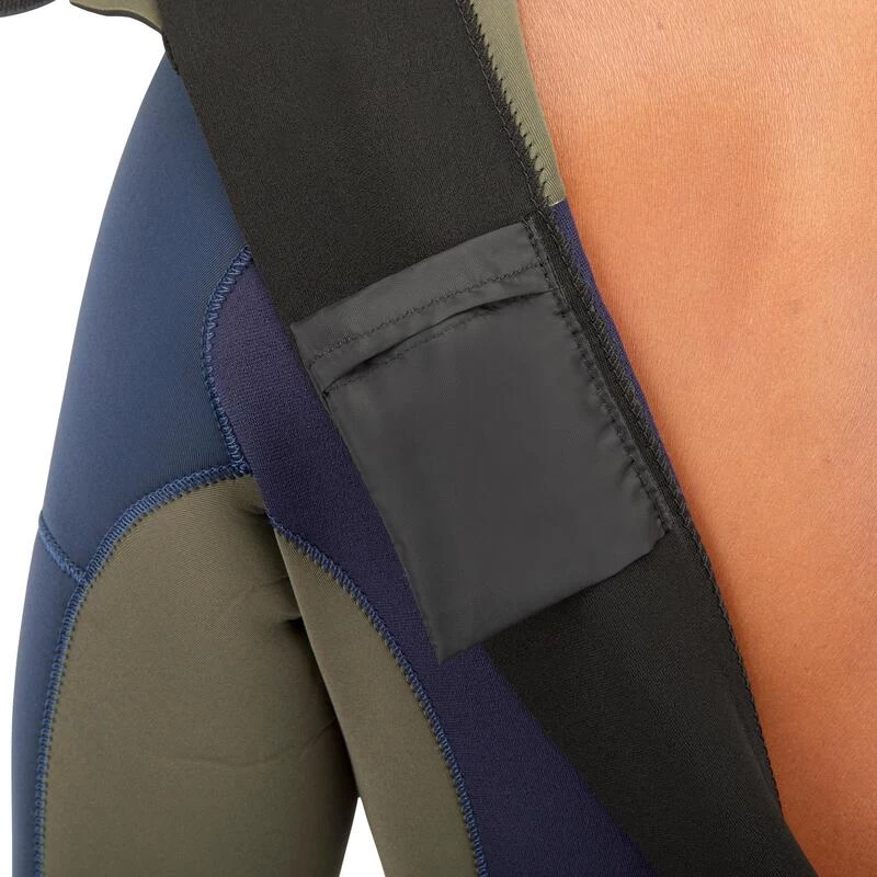 Combinaison SURF 500 Néoprène 3/2 Mm Homme Bleue Kaki – Image 8