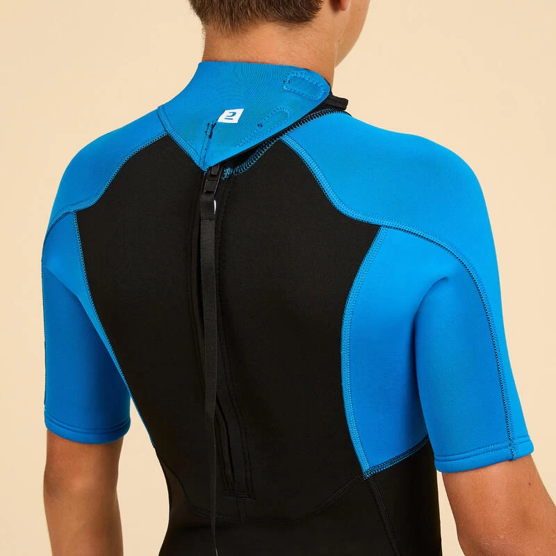 COMBINAISON SURF SHORTY 500 NEOPRENE 1.5MM GARCON BLEUE NOIRE – Image 4