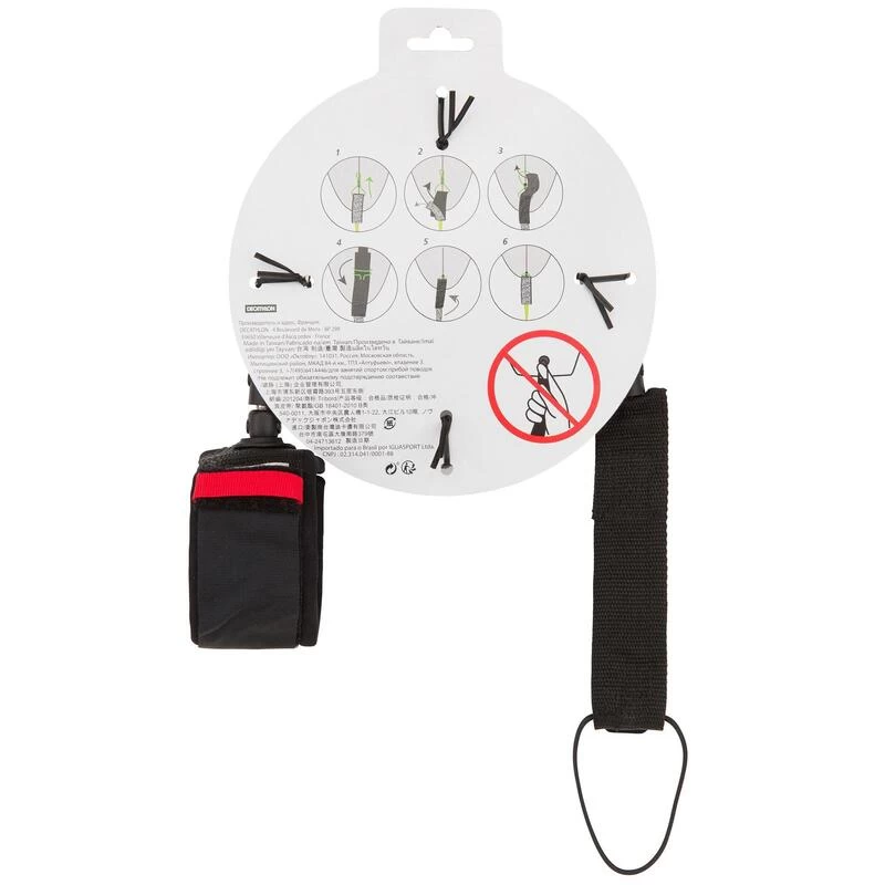 Leash Surf 7' (210 Cm) Diamètre 7 Mm Noir – Image 7