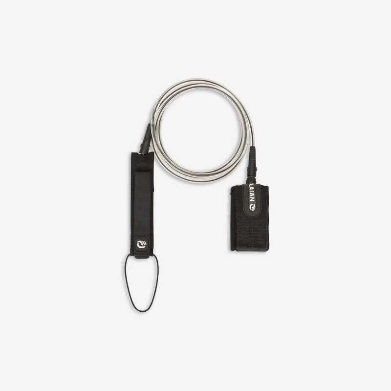 Leash Surf 7' (210 Cm) Diamètre 7 Mm Noir