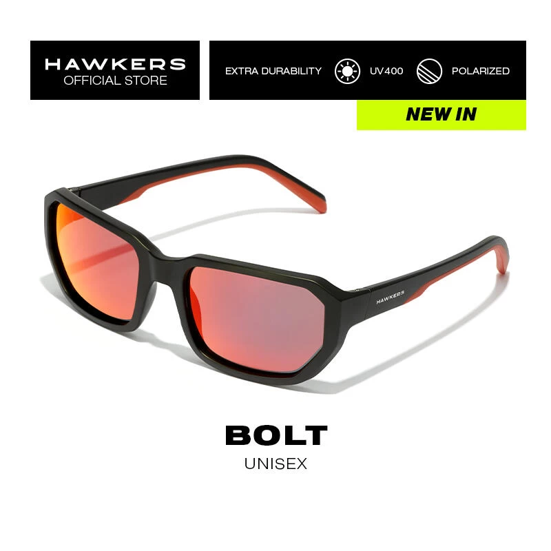 HAWKERS Lunettes De Soleil Pour Homme Et Femme BLACK RUBY POLARIZED - BOLT – Image 3