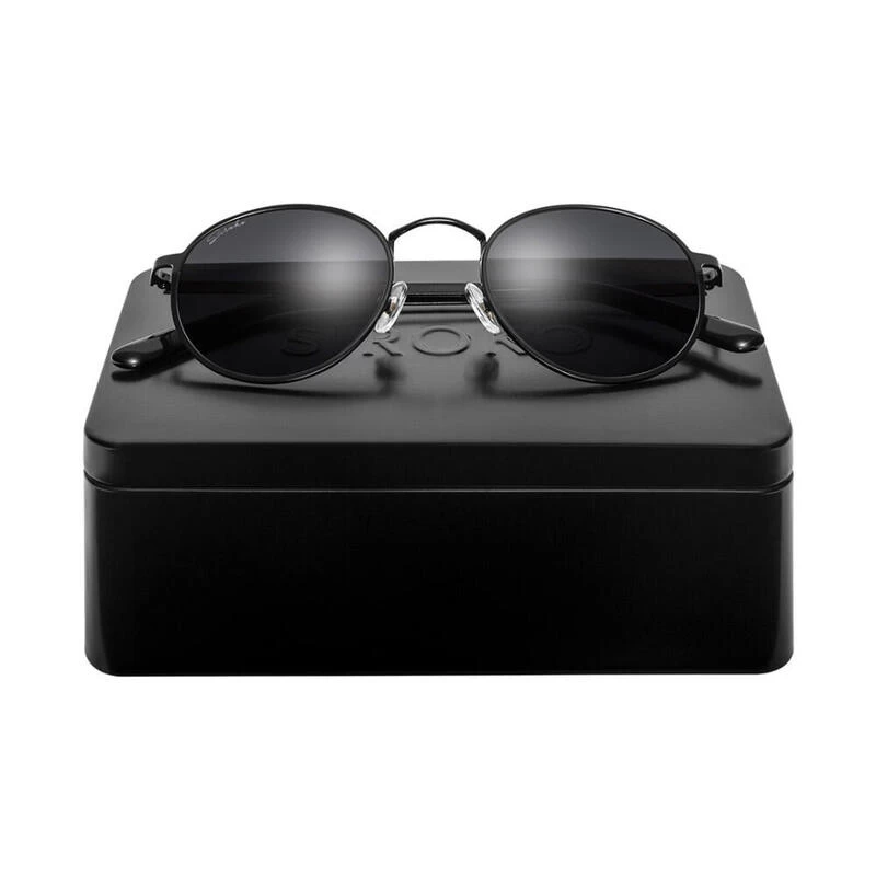 Lunettes De Soleil Rondes Acier Inox Surf Homme Et Femme The Tube Noir