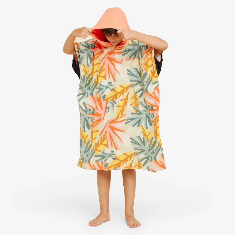 Poncho Surf Enfant 135 à 160 Cm - 550 Jungle