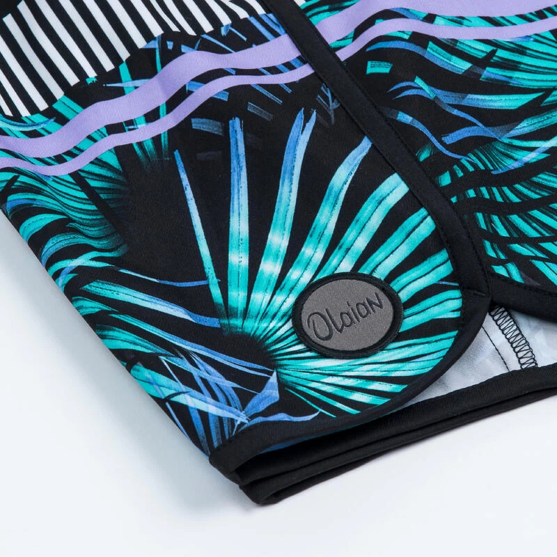 Short De Bain Garçon - 500 Palmsand Noir – Image 4