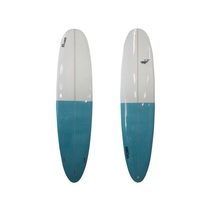 STORM Surfboard - Longboard - 7'4 - Beluga - Round Tail - Blue