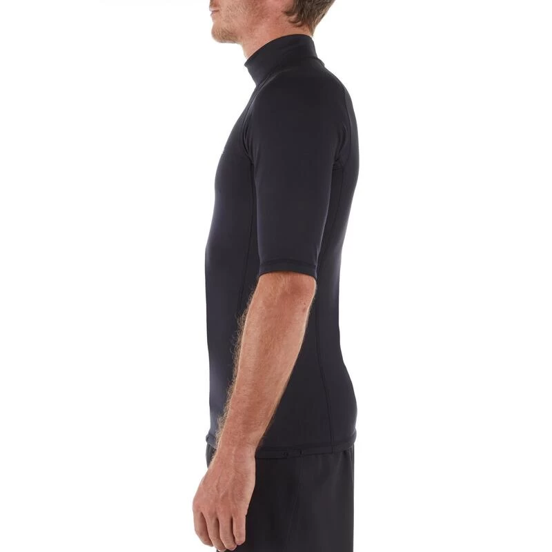 Tee Shirt Surf Top Thermique 900 Polaire Manches Courtes Homme Noir – Image 3