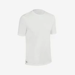 WATER TEE SHIRT Top Anti UV Surf Manches Courtes Homme Blanc